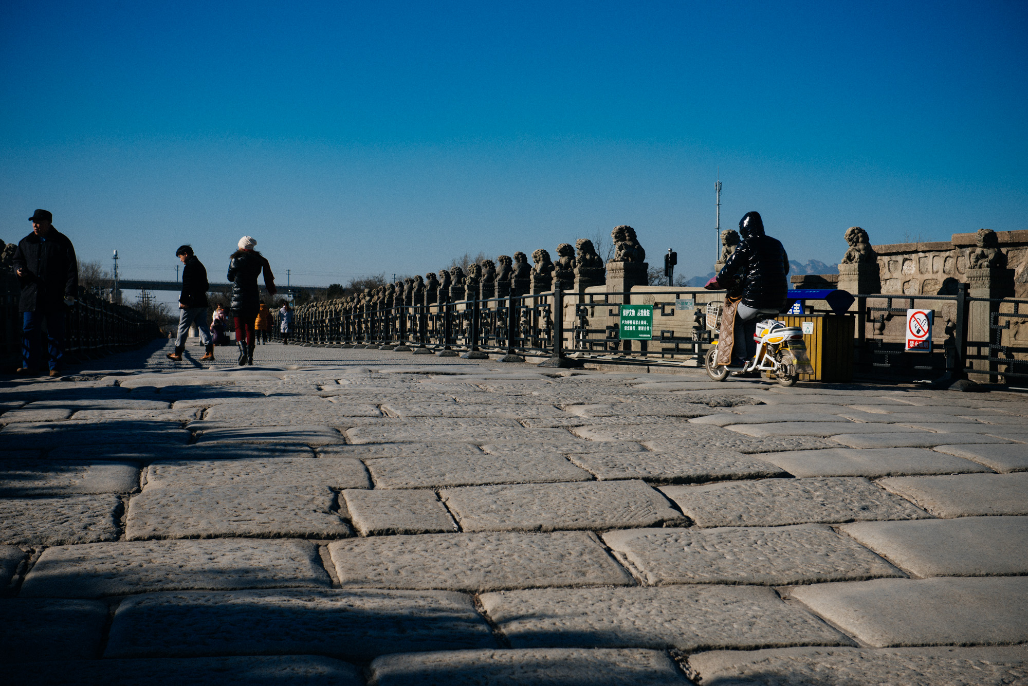 In recent years the bridge has been restored and new stone bricks were laid. Now there is a parallel new bridge for heavy traffic and this one was retired and is used only by pedestrians, bicycles and electric bikes.