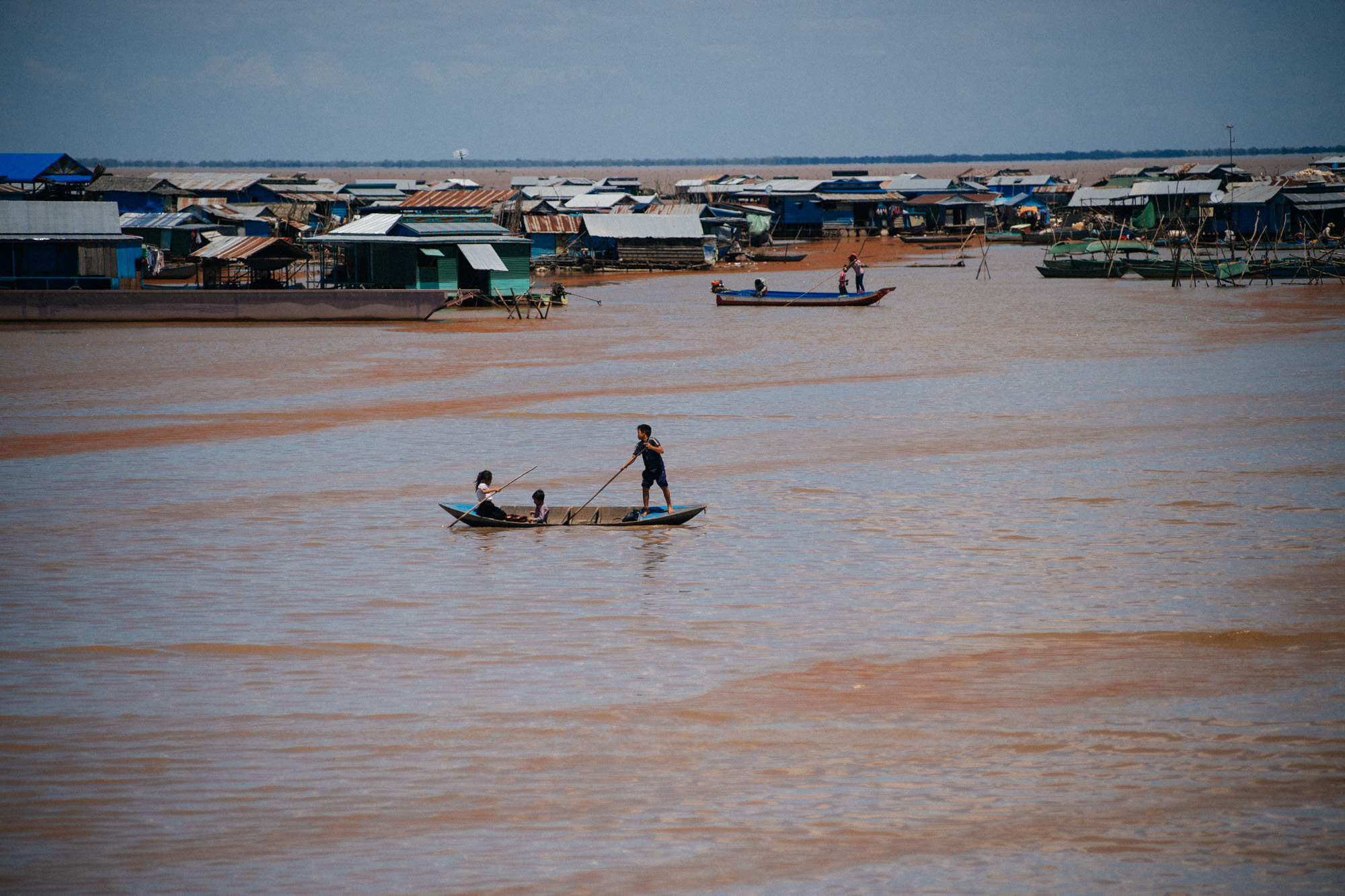The whole city floats over the water with fishing being their main source of income. This way they can literally move their houses to a better fishing spot.