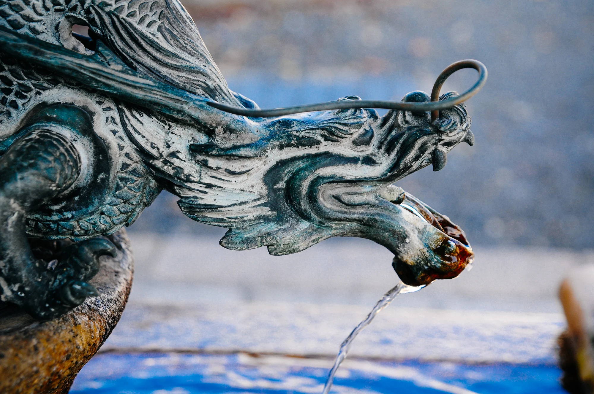 Once more a water dragon is waiting for you right at the gate.
