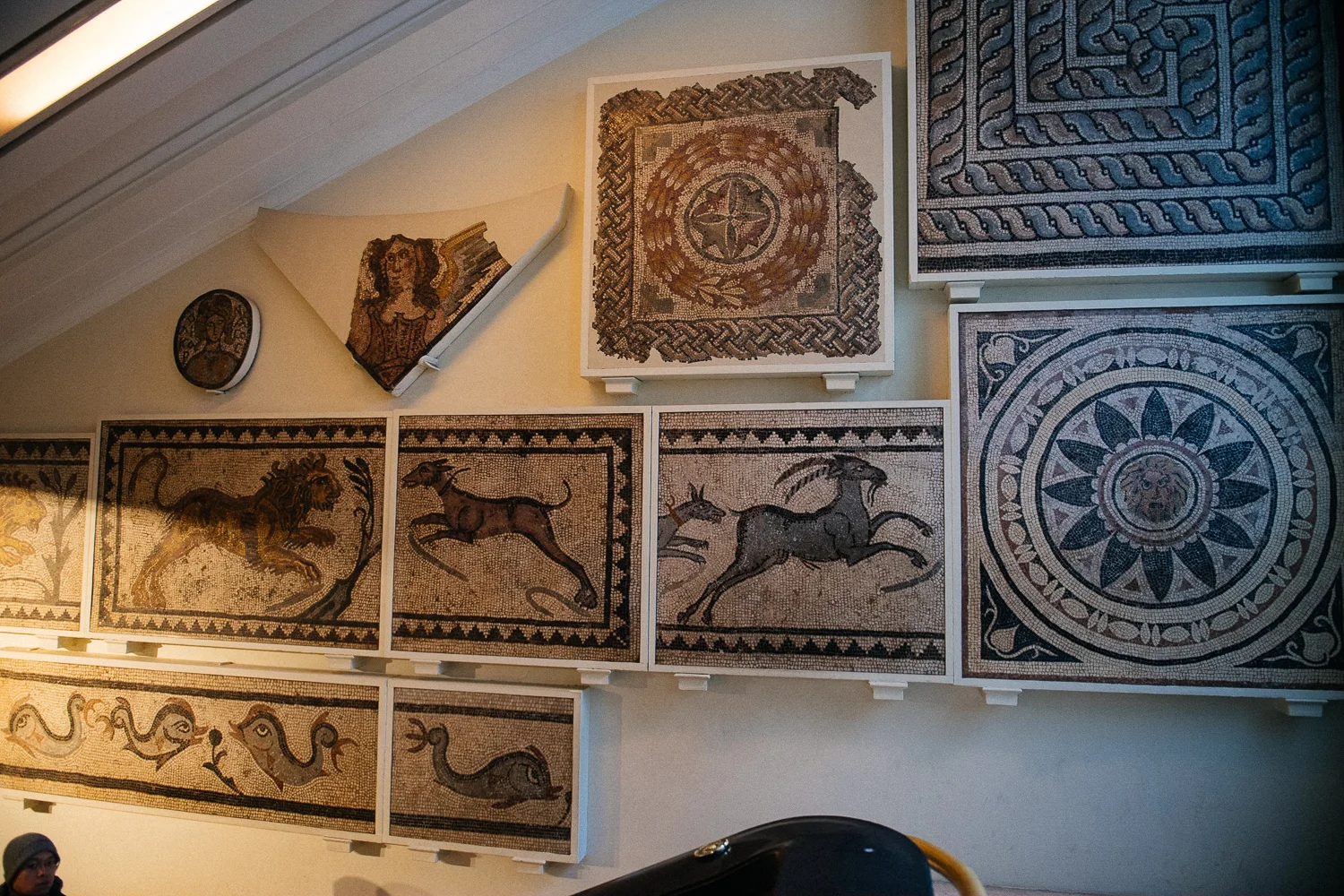 One of CT Newton’s greatest finds in the Mausoleum site were these beautiful mosaics. They hang in the walls of one of the stairways of the museum.