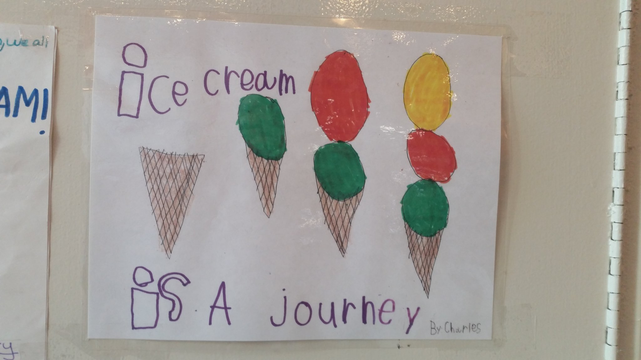 I FOUND THIS ONLINE AND THOUGHT " SWEET LITTLE KID, YES, ICE CREAM IS A JOURNEY"