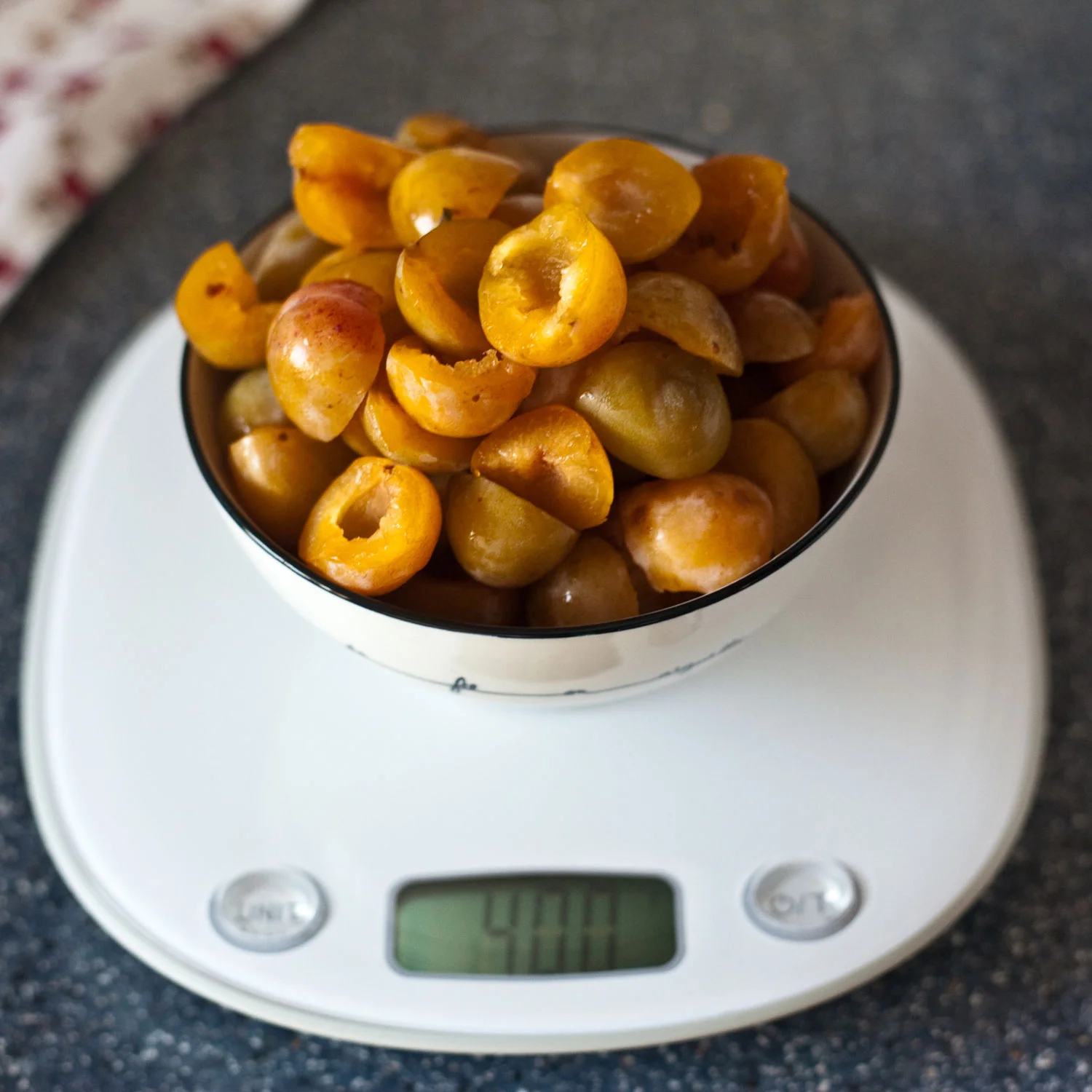 Beautiful destoned mirabelles.
