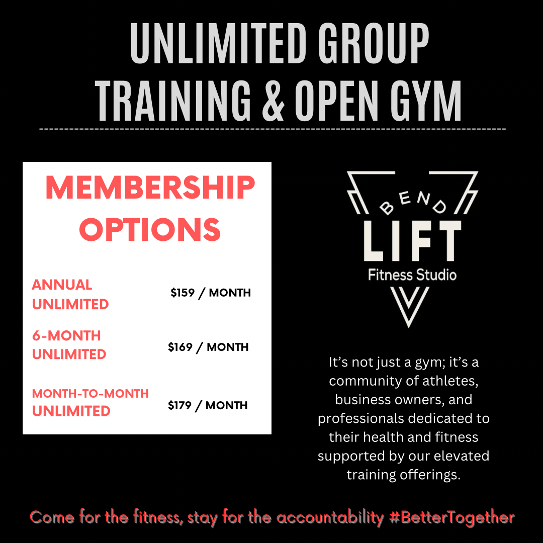 LIFT Fitness Studio Membership Options