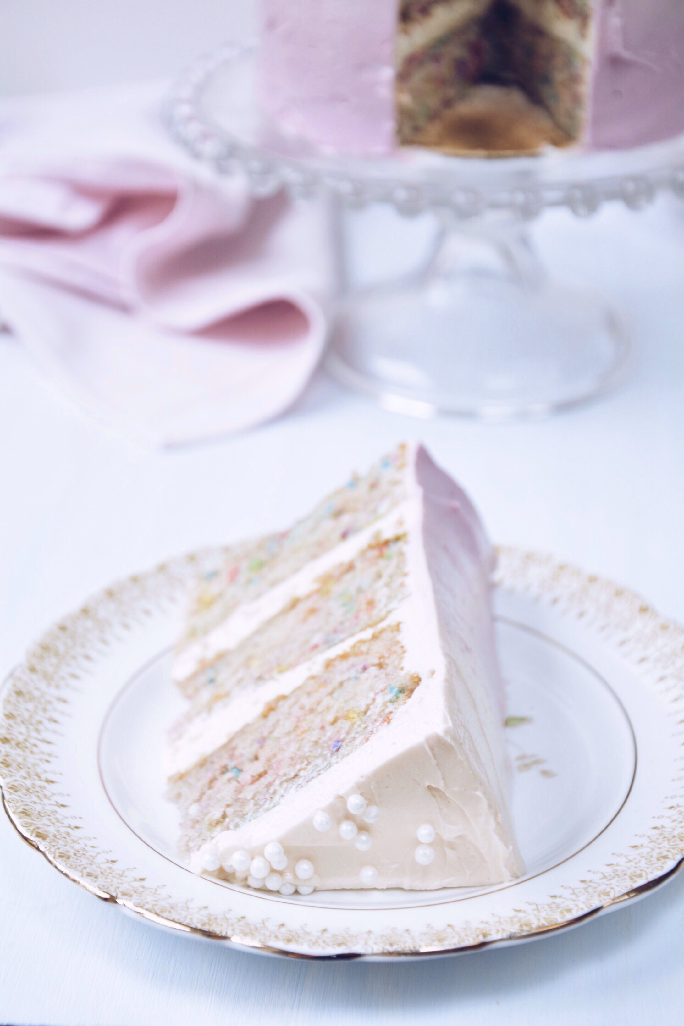 White Velvet Funfetti Cake | Thyme & Honey