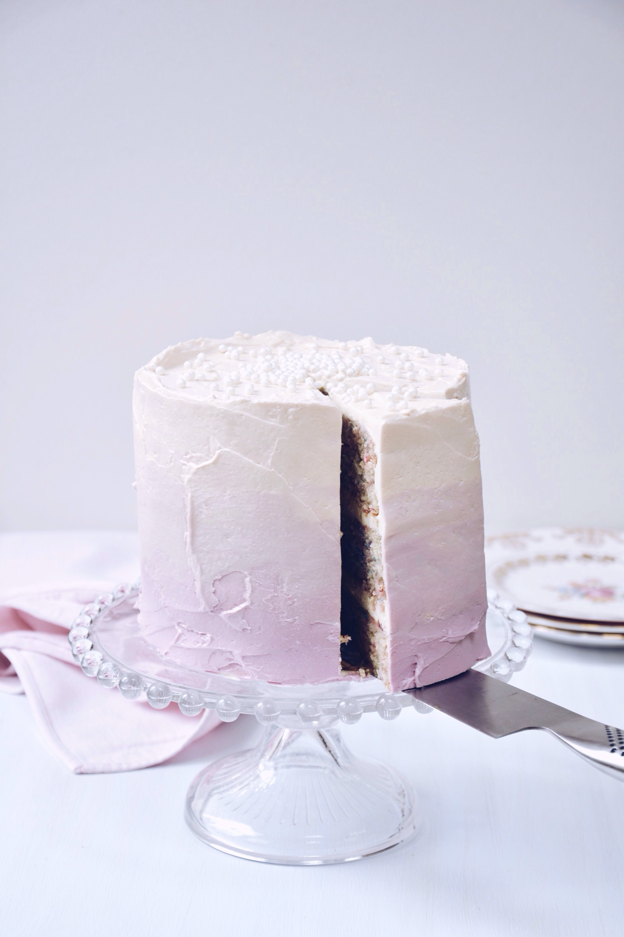 White Velvet Funfetti Cake | Thyme & Honey