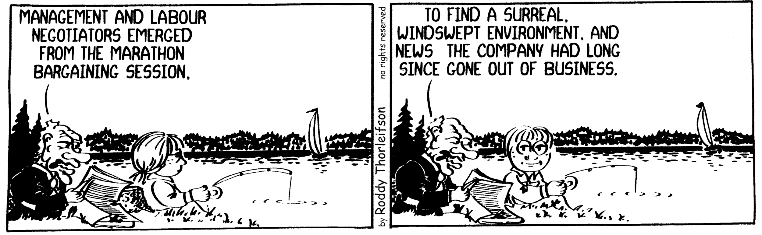 free cartoon business management labor negotiations