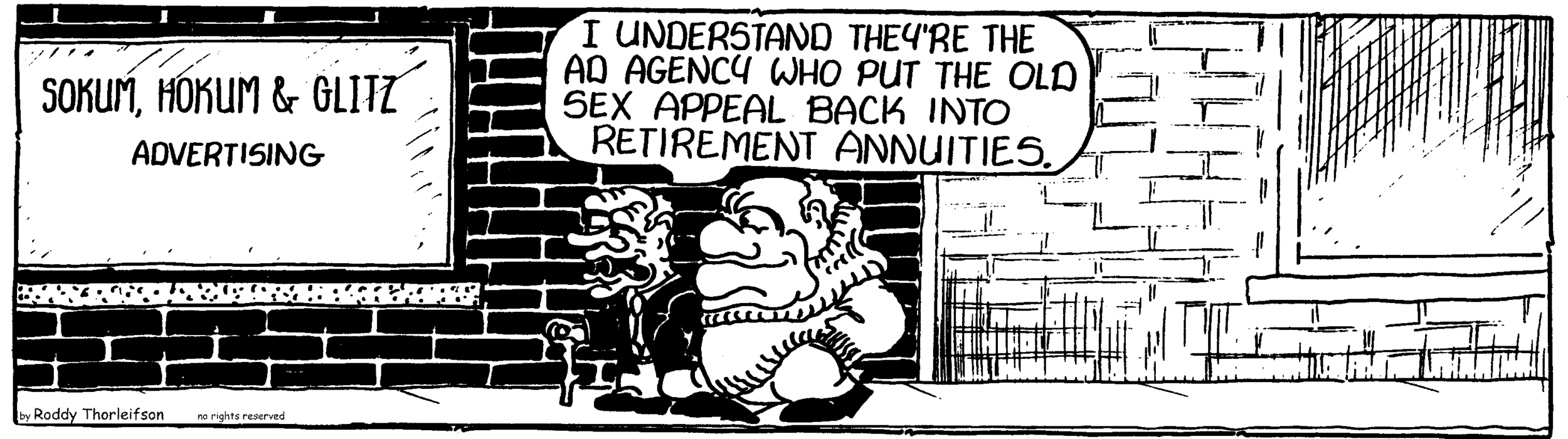 cartoon advertising retirement annuities