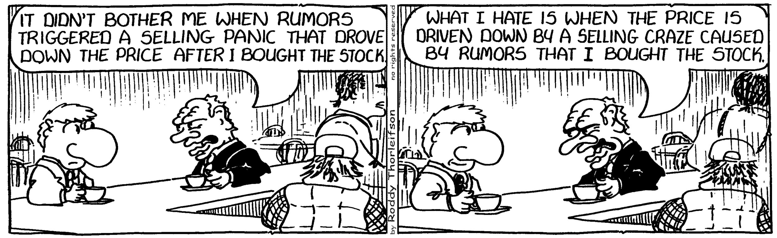 free cartoon business investment stocks selling panic