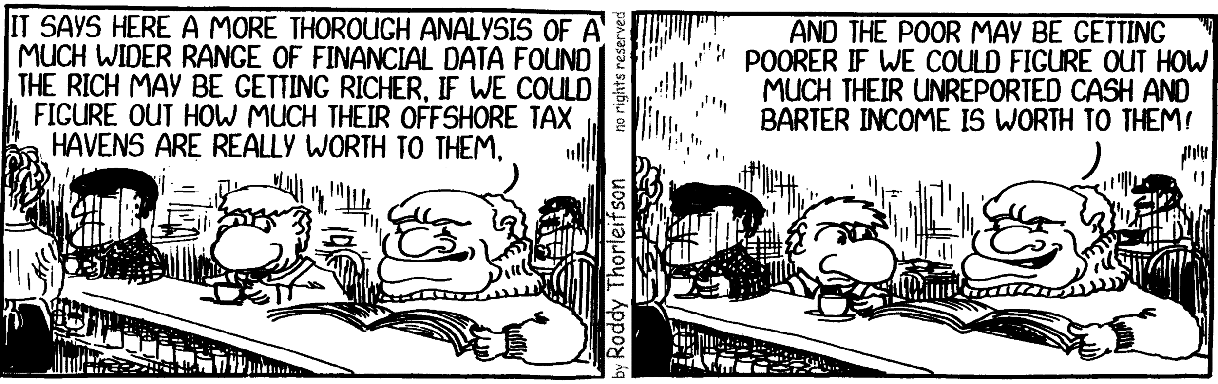 free cartoon off-shore economic data wealth poverty