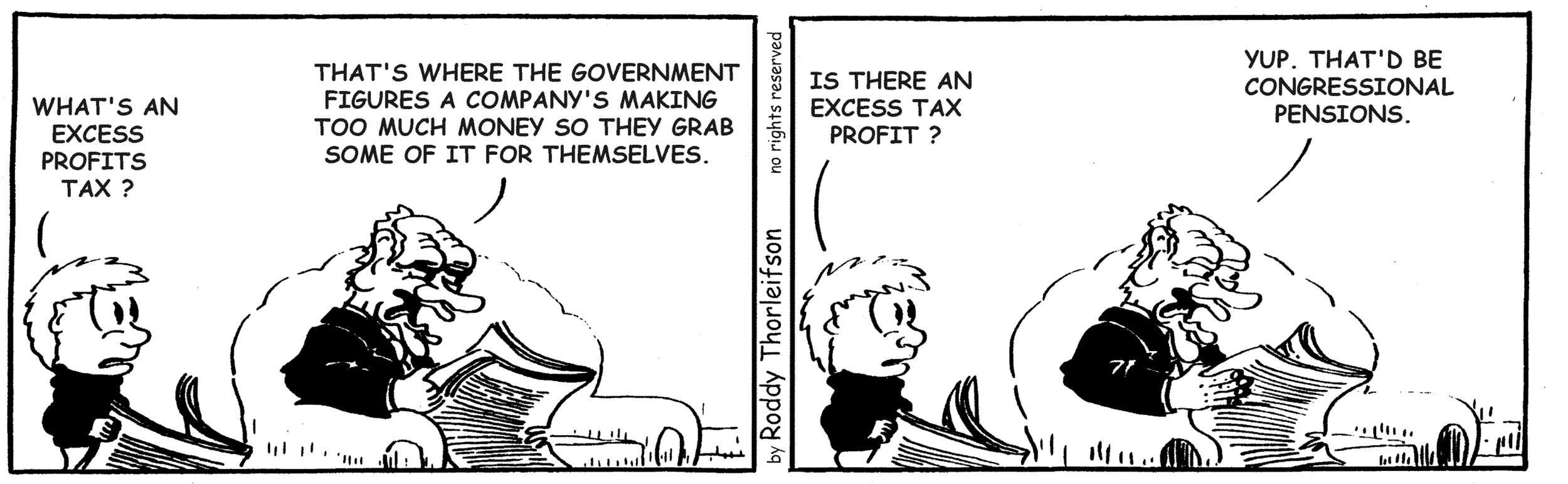 free cartoon taxes excessive profits congressional pensions