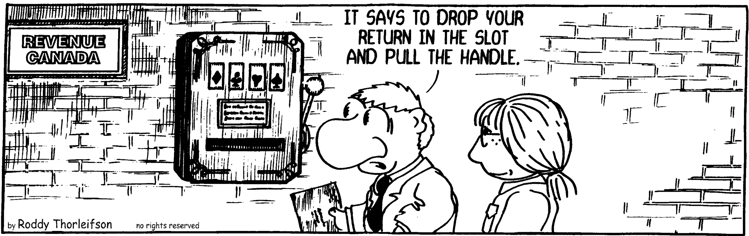 free cartoon taxation Revenue Canada slot machine