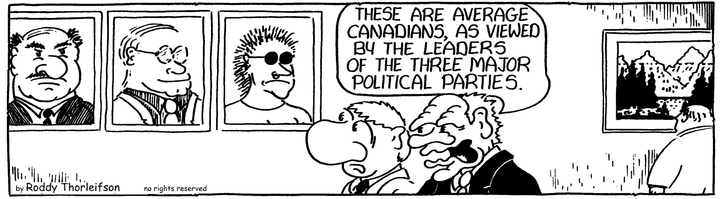 free cartoon Canada political parties as viewed by average Canadians