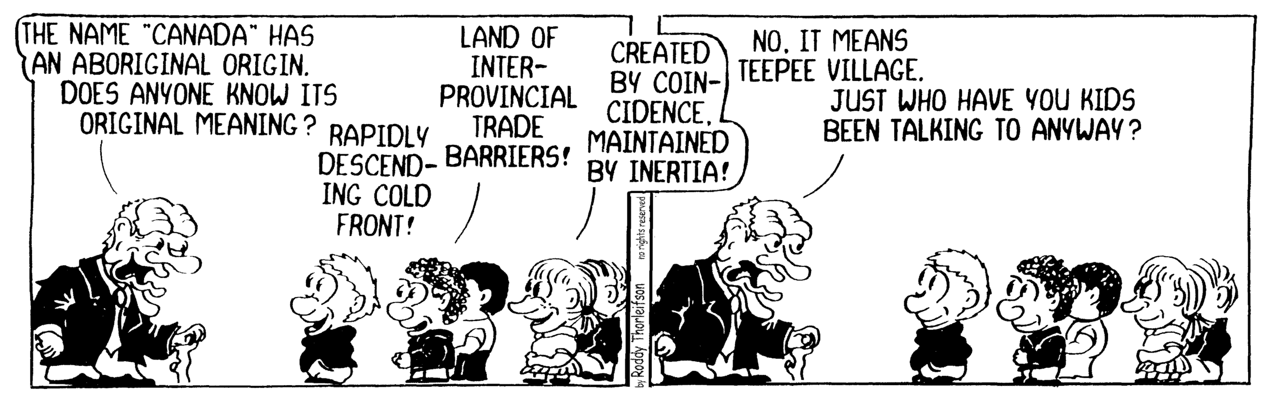 free cartoon Canadian identity the name Canada has aboriginal origin