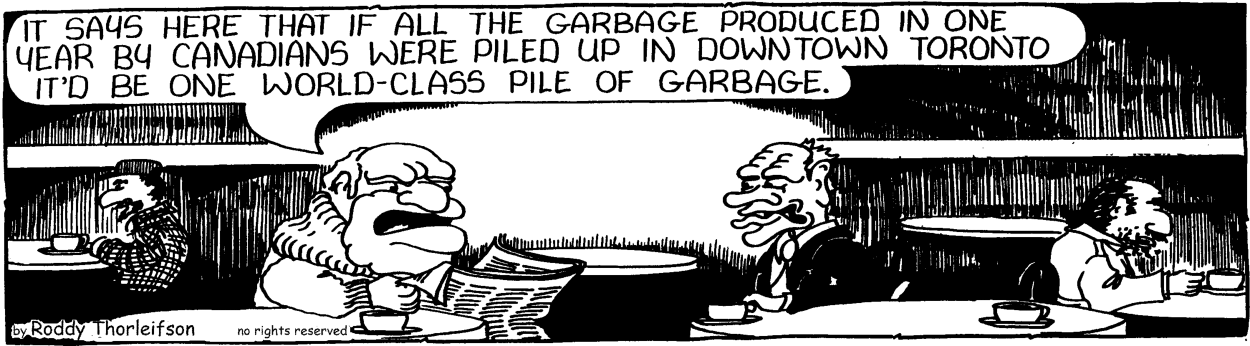 free cartoon Canada Canadian identity Toronto world-class pile of garbage