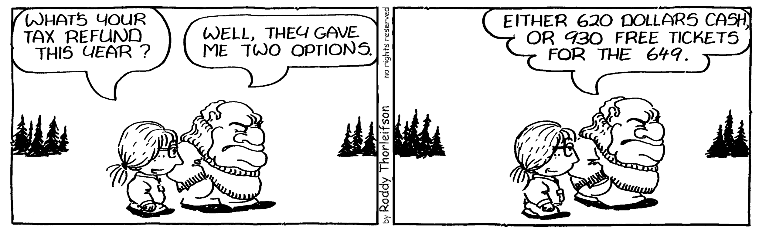 free cartoon Canada Canadian income taxation 649 tax refunds