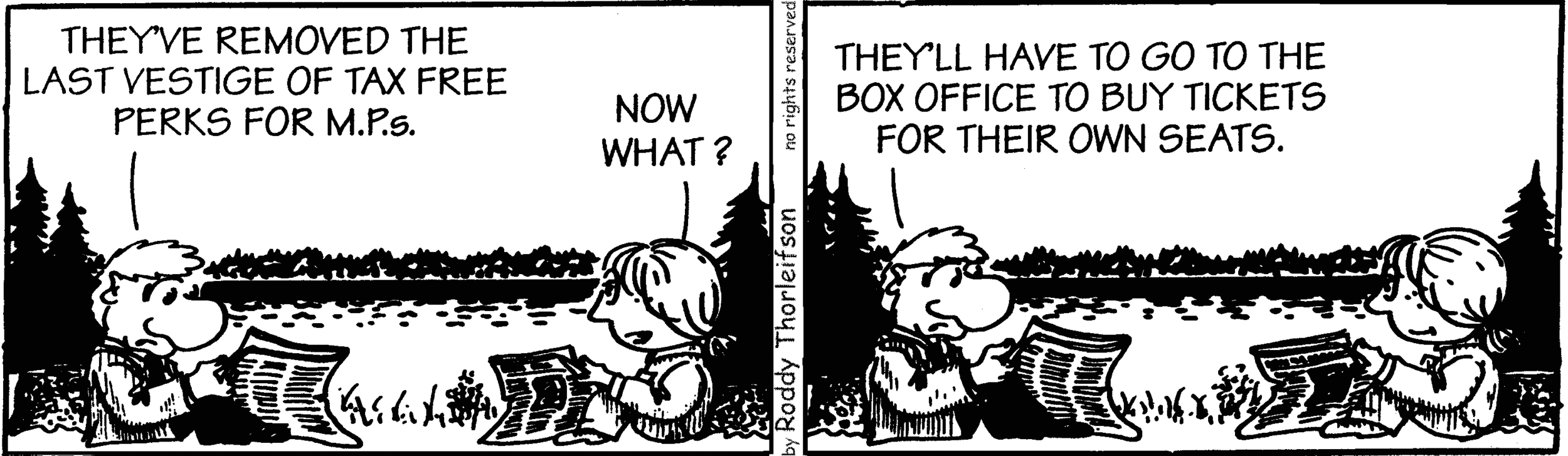 free cartoon Canada Canadian Parliament M.P. tax-free perks
