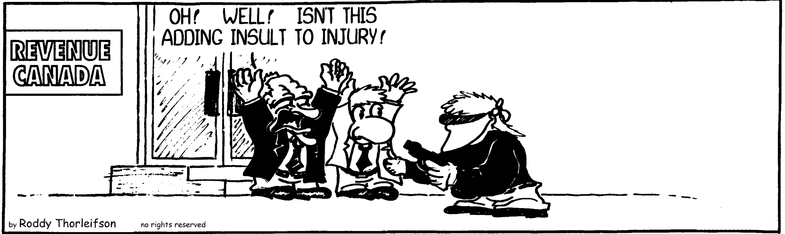 free cartoon Canadian taxation Revenue Canada robbery