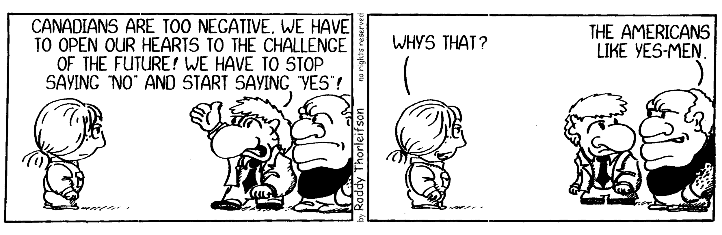 free cartoon Canada Canadian identity being too negative