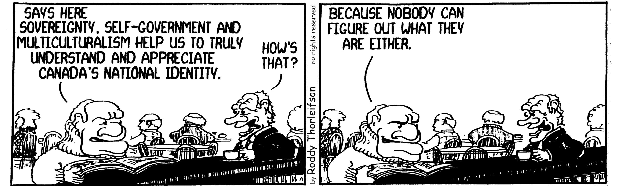 free cartoon Canada Canadian identity helping to understand Canada's identity