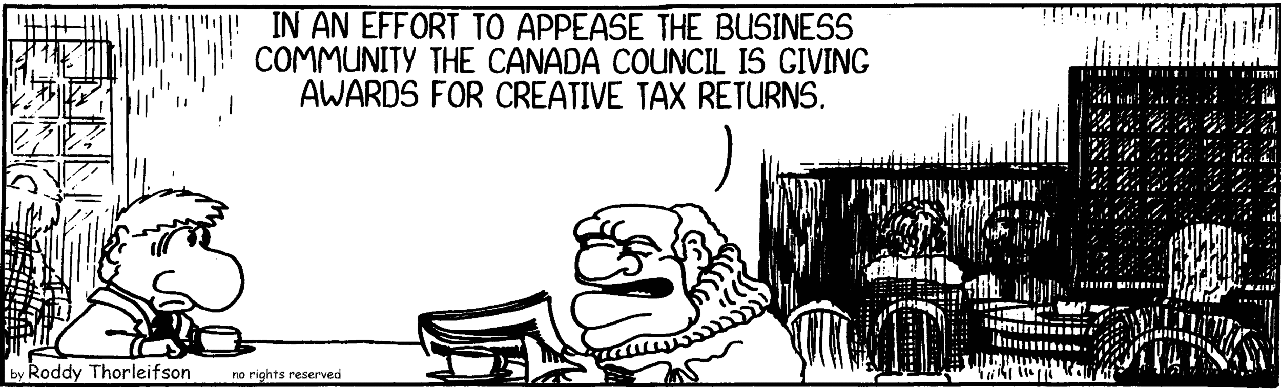 free cartoon Canada Canadian taxation business community creative tax returns