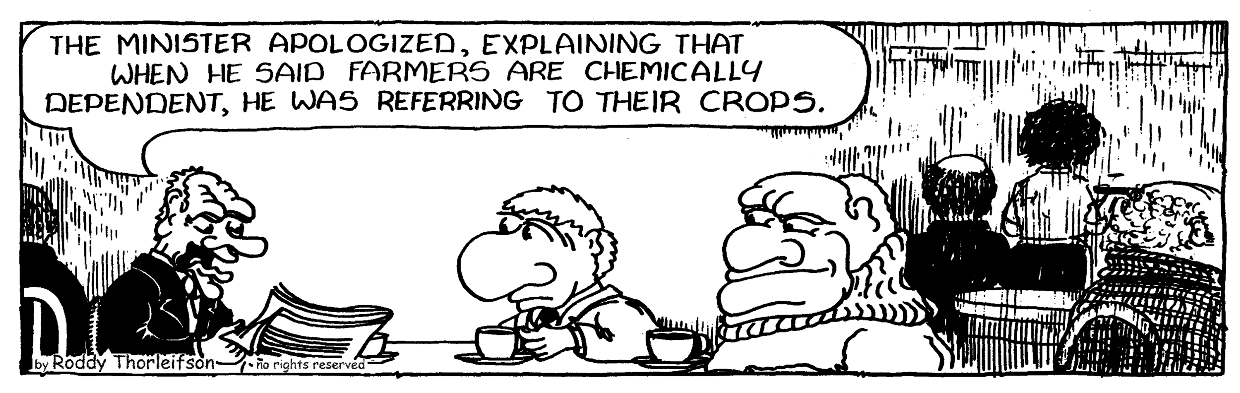 free cartoon Canada Canadian farmers chemical dependancy
