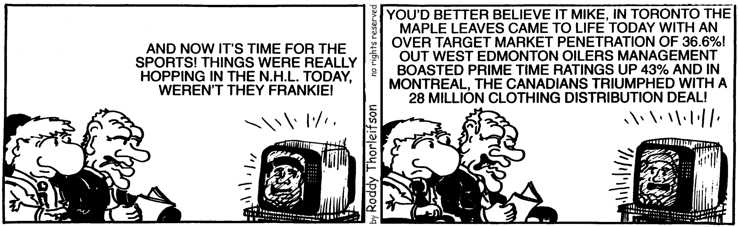 free cartoon Canada Canadian N.H.L. business of hockey