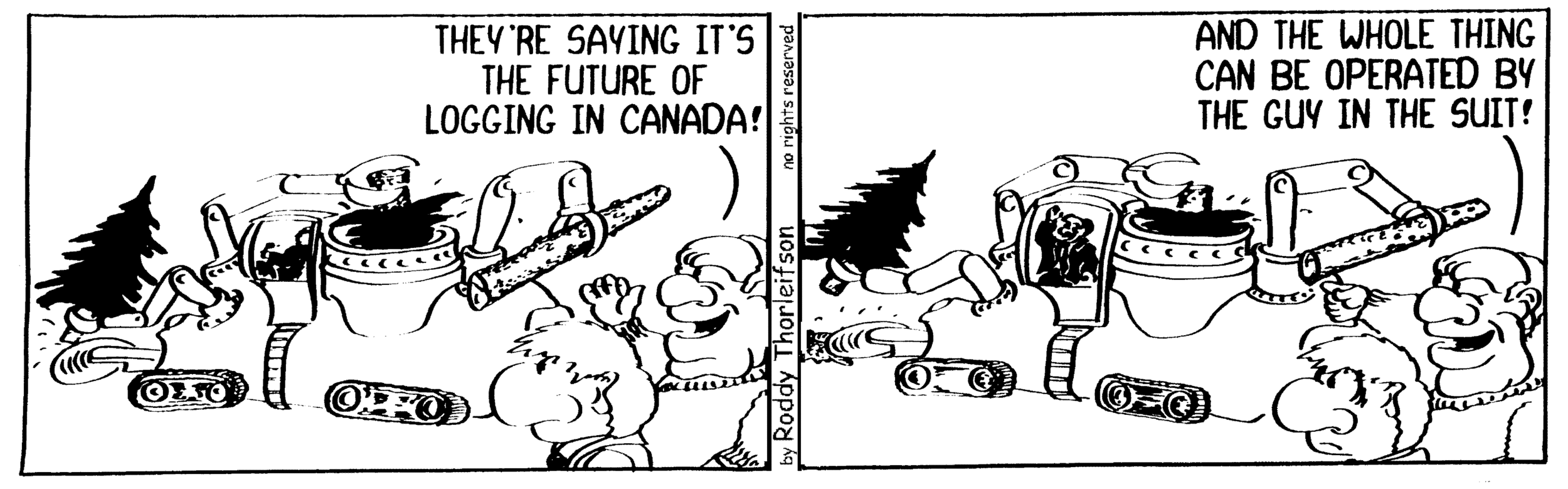 free cartoon Canada Canadian environment logging