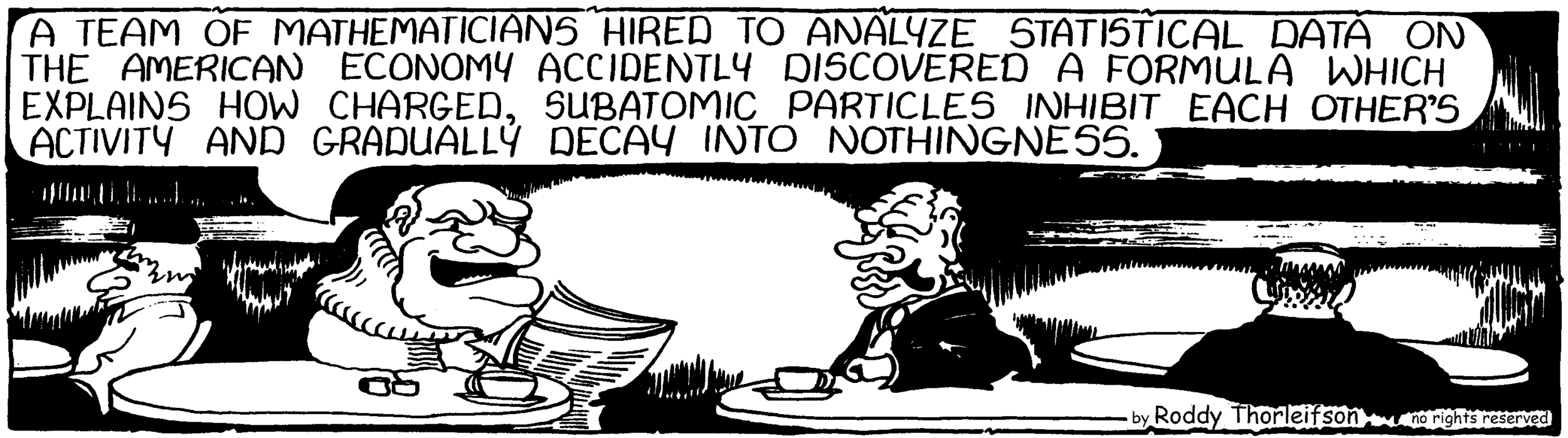 cartoon economists and mathematicians