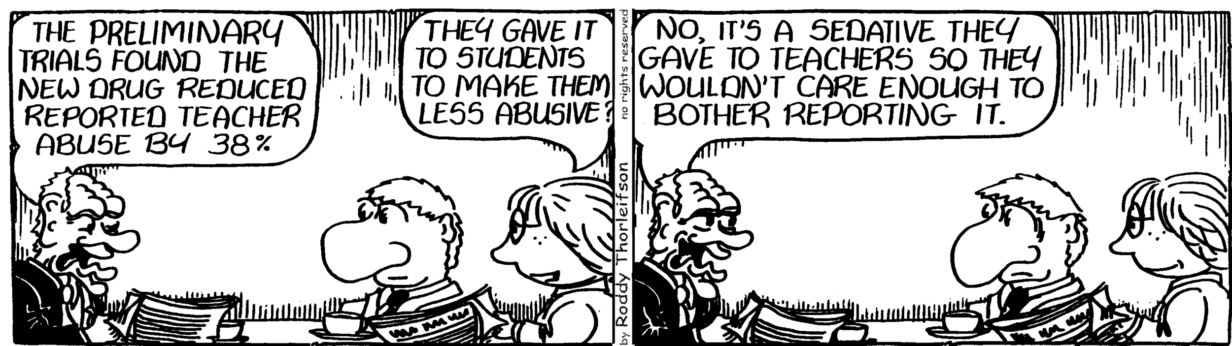 free cartoon education educating teaching teacher abuse and sedatives