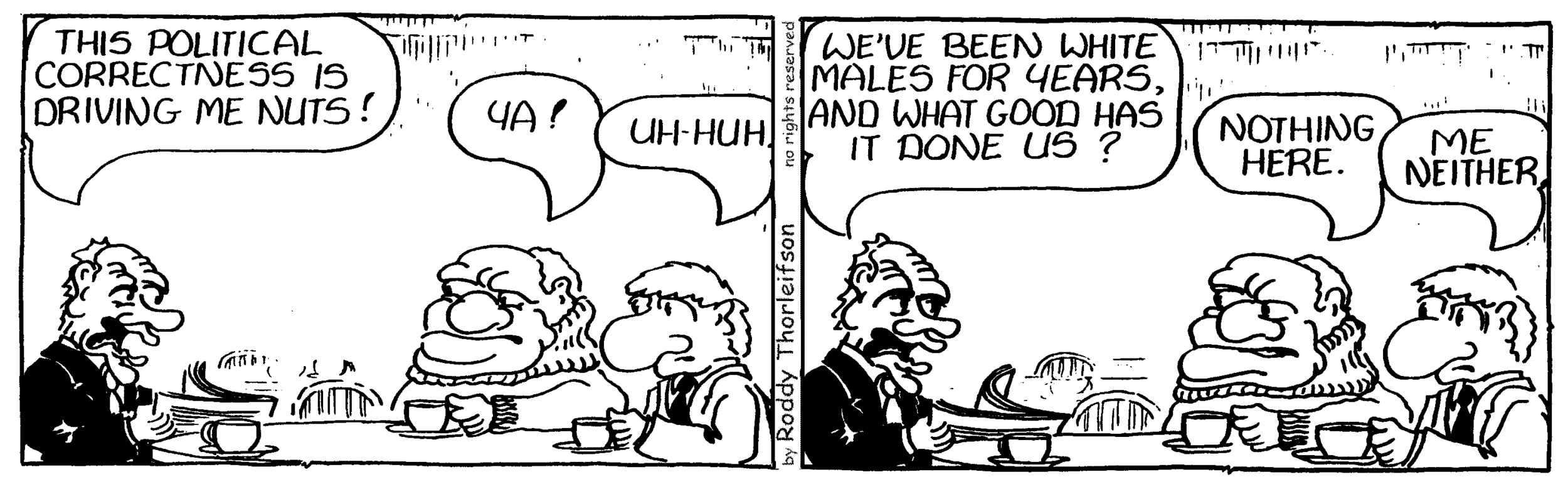 free cartoon ethics morality white males political correctness
