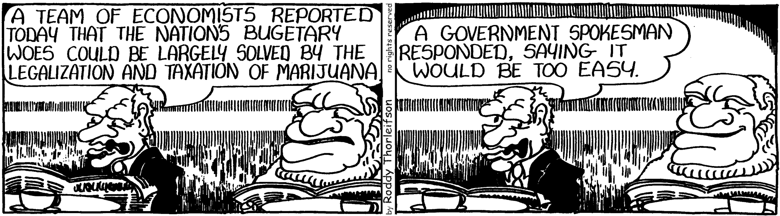 free cartoon government buruaucracy taxation of marijuanna