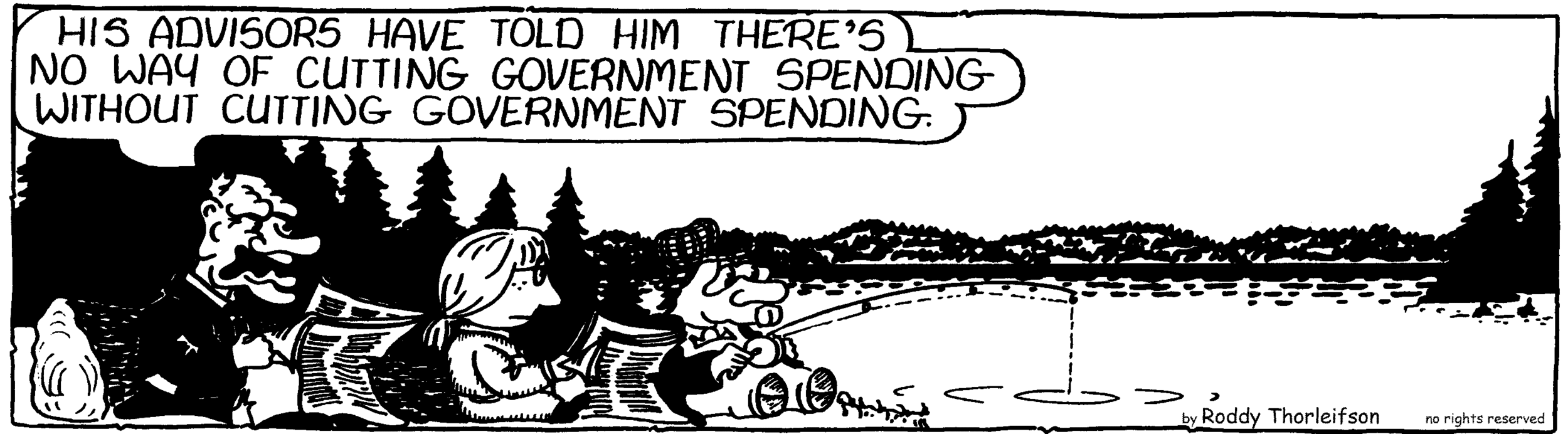 free cartoon government buruaucracy cost-cutting cutting spending