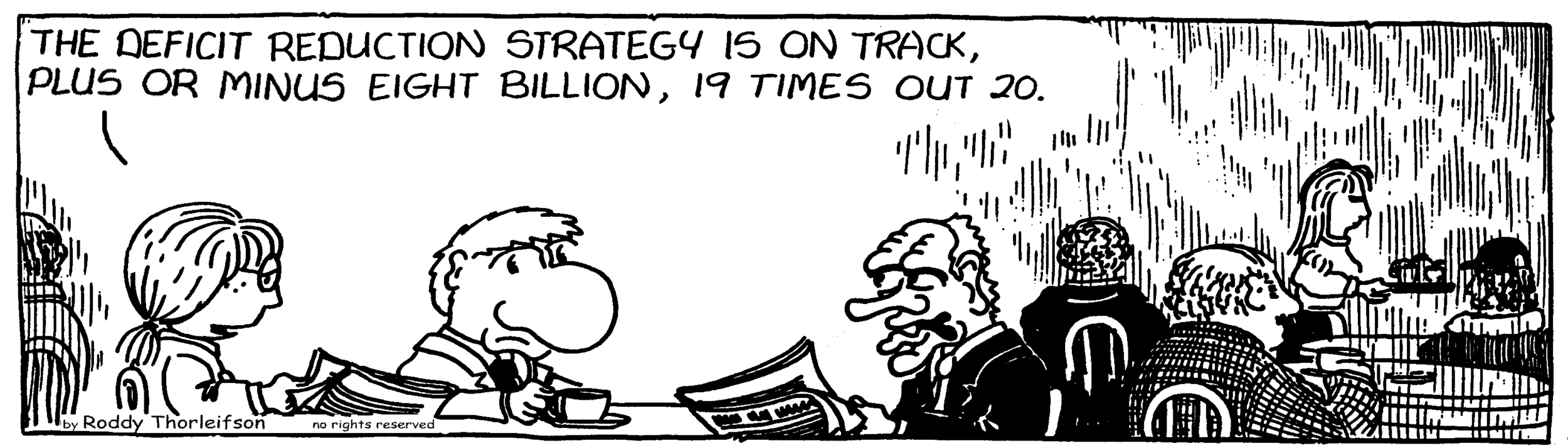 free cartoon government buruaucracy deficit reduction and polls