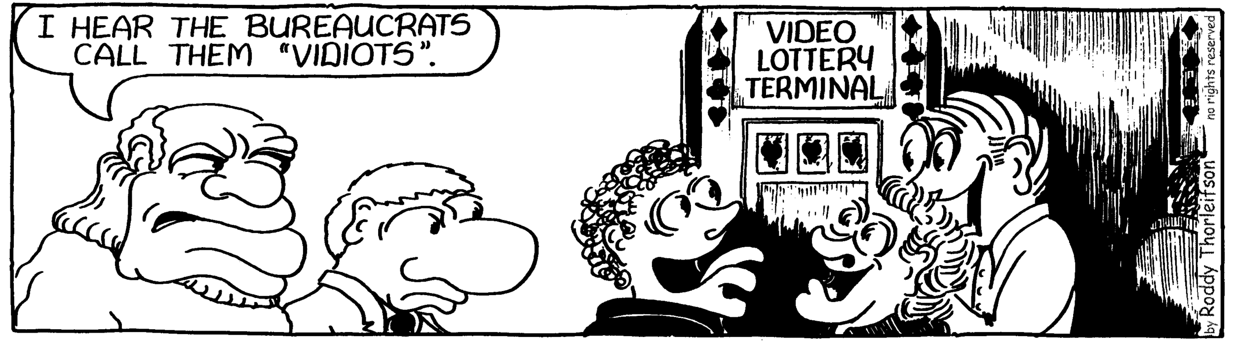 free cartoon government buruaucracy video-lottery terminals