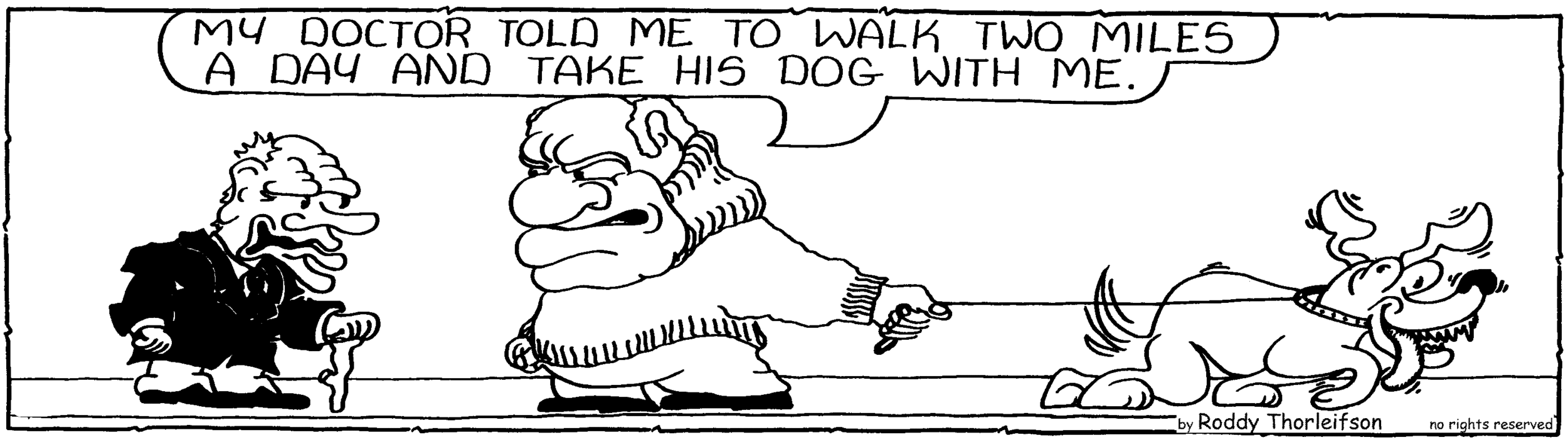 free cartoon about public health wellness exercise walking a dog