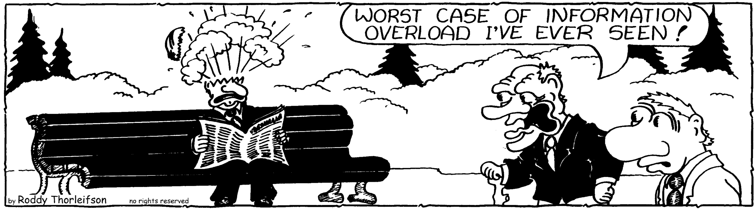 free cartoon the media news journalism information overload