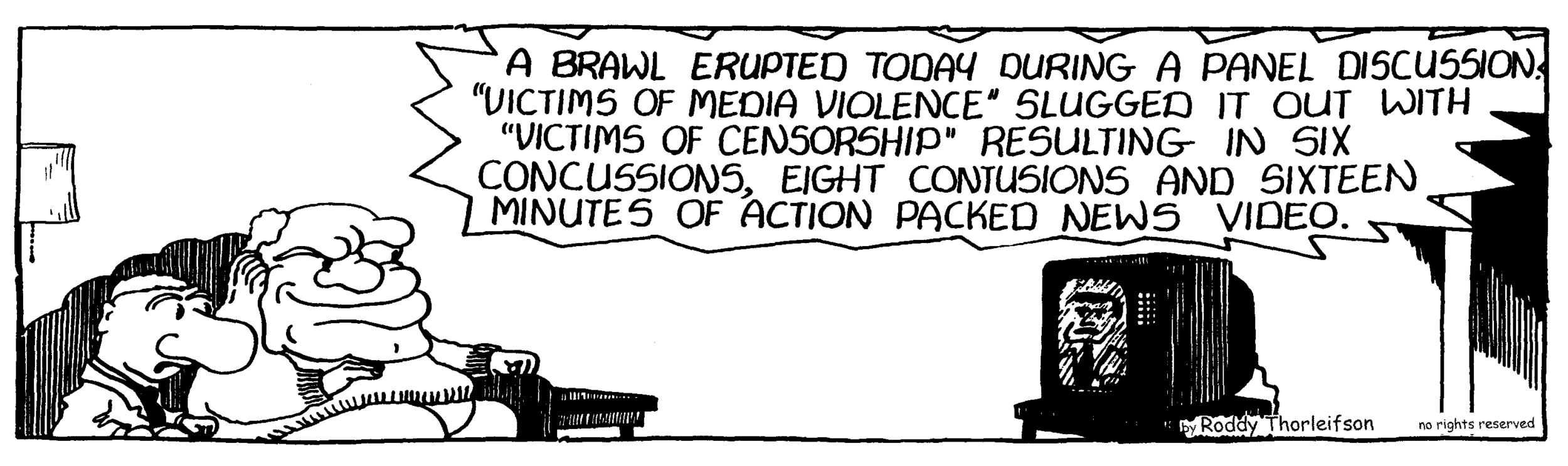 free cartoon the media news journalism, T.V. television
