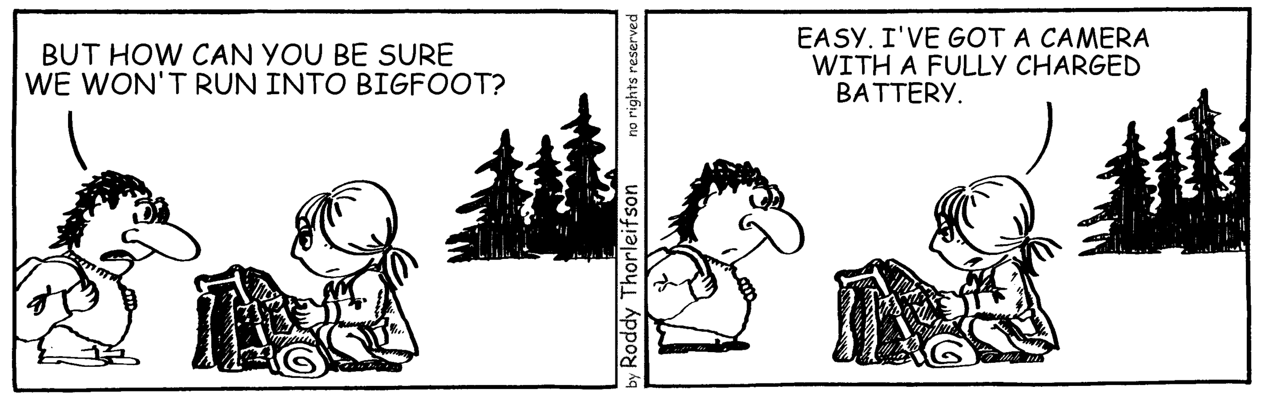 free cartoon the media news journalism bigfoot