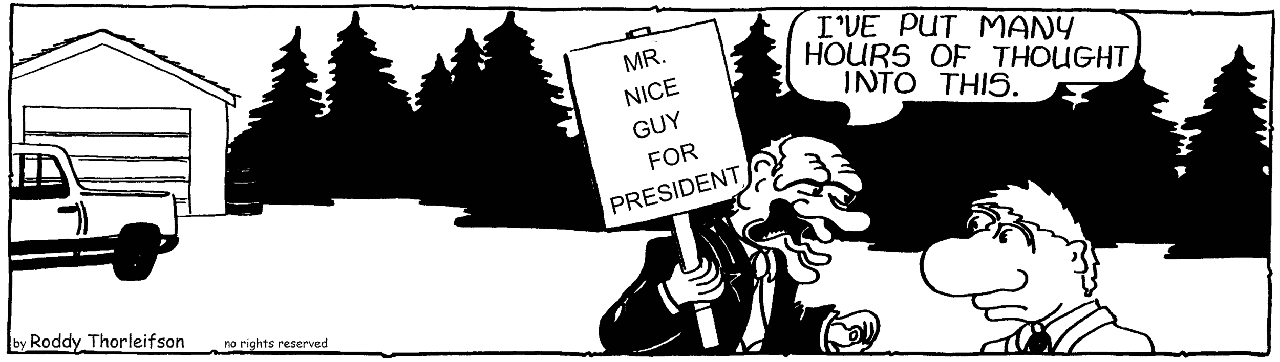 free cartoon politics politicians political Mr. Nice Guy