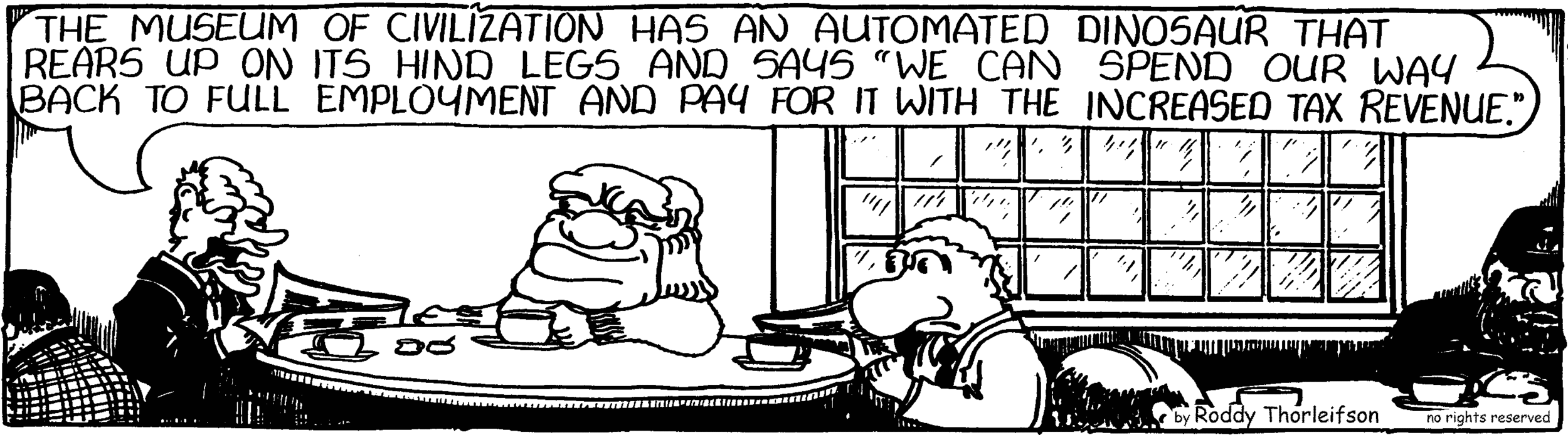 free cartoon politics politicians political full employment and tax revenue