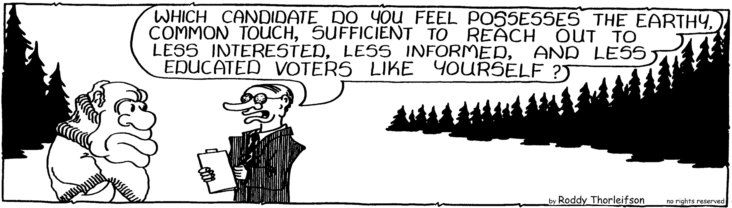 cartoon about polls and less informed voters