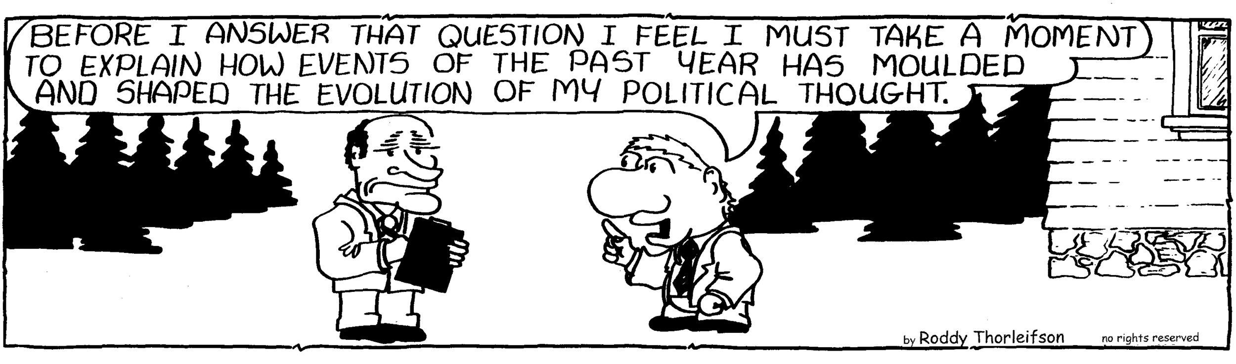 cartoon about polls and political thought