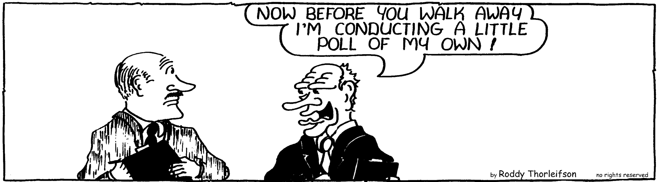 cartoon about polls and a poll of my own