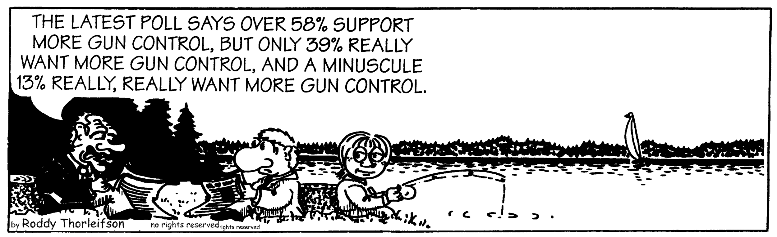 cartoon about polls and gun control