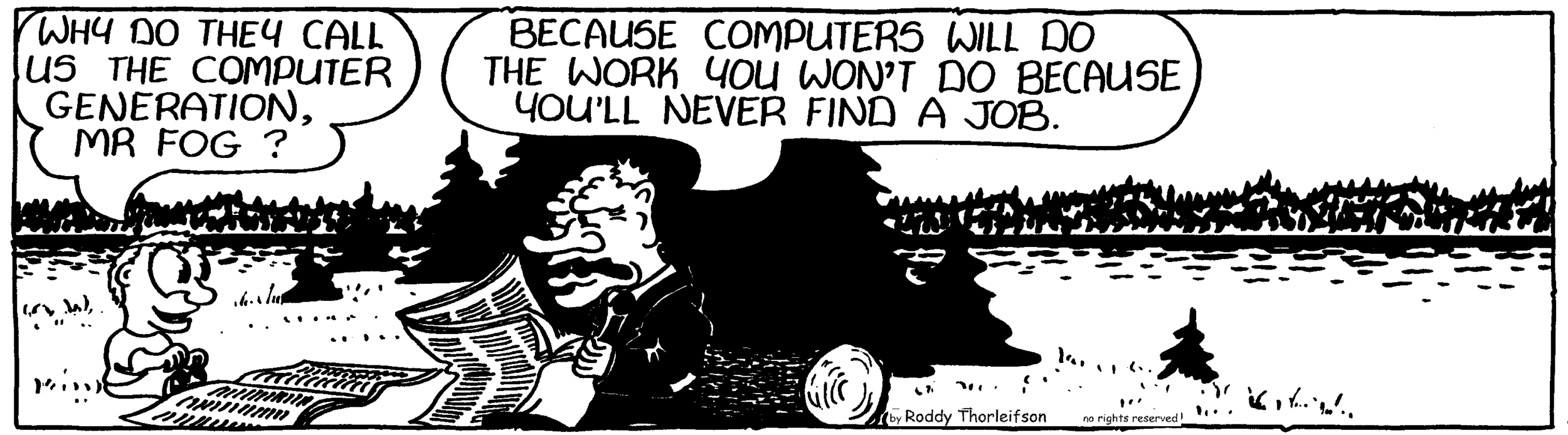 free cartoon youth computers and unemployment