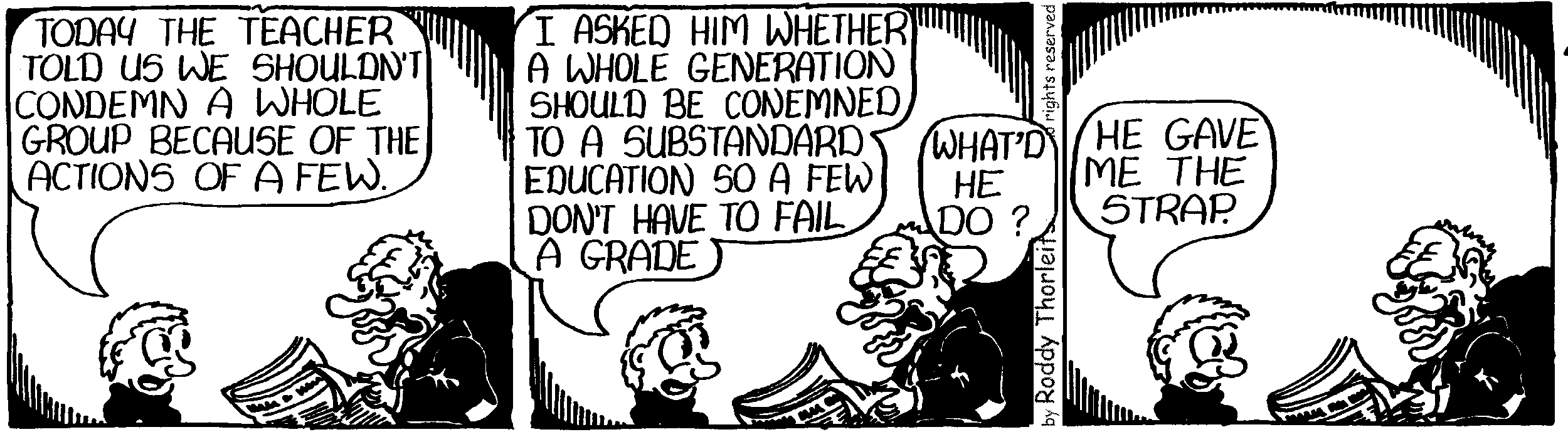 free cartoon education educating teaching discipline the strap