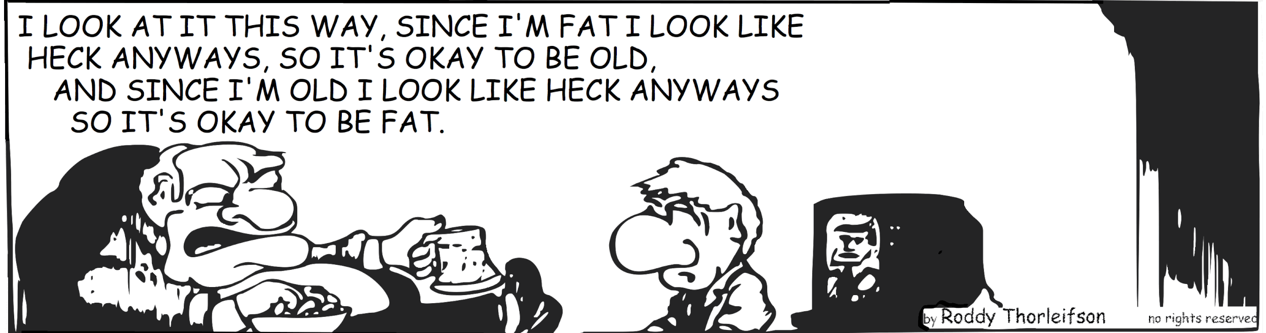 free cartoon public health wellness diet age old fat and ridicule