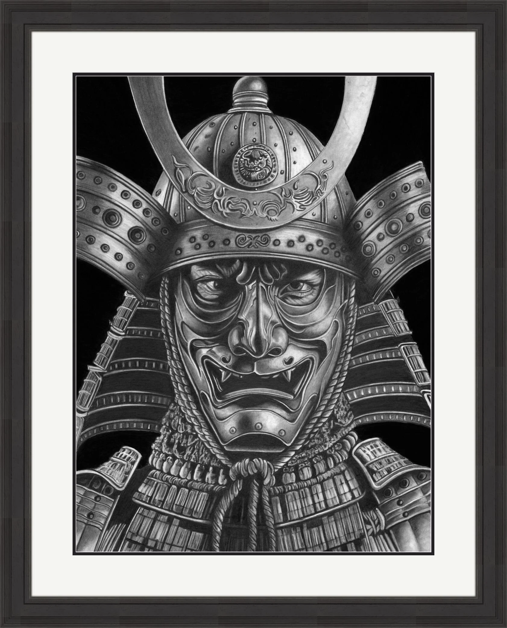 Japanese Fighting Mask Framed.jpeg