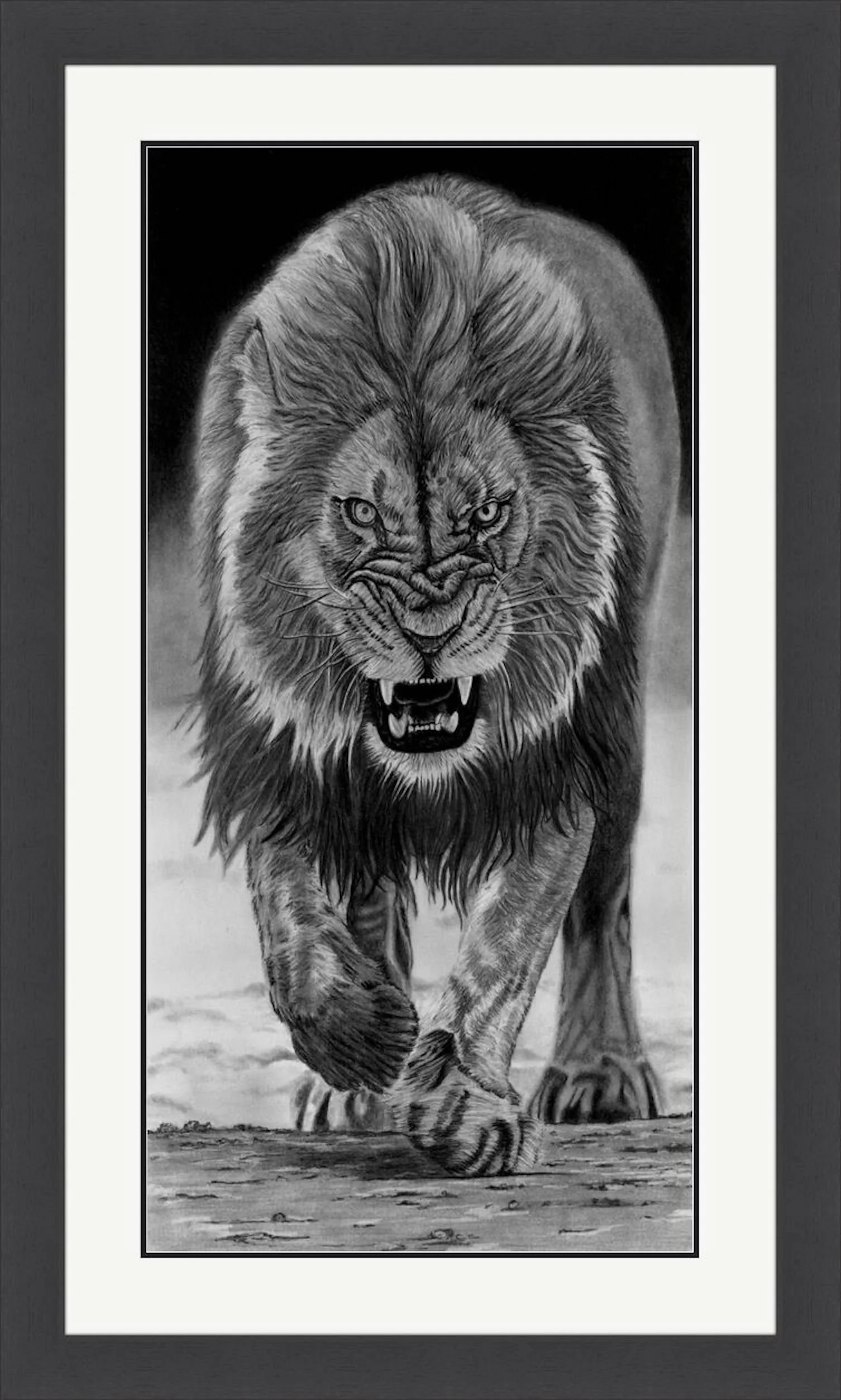 Angry Lion Framed.jpeg