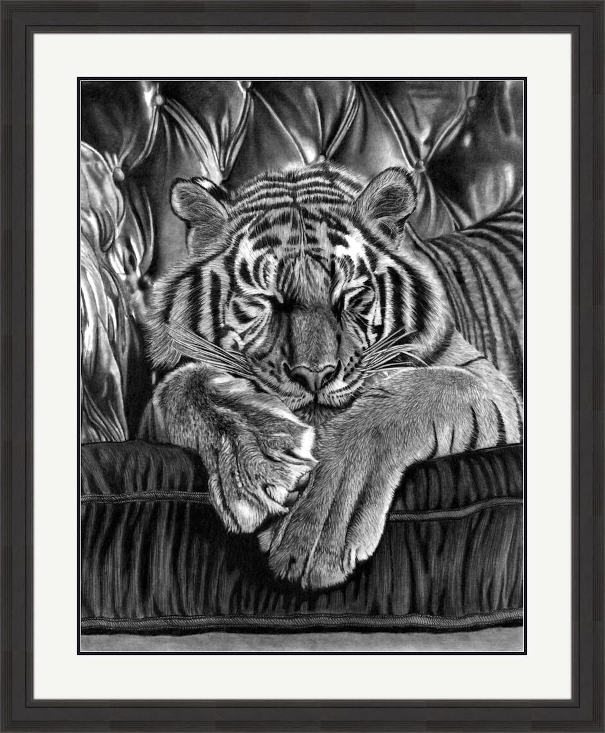 Tiger on a Sofa Framed 37cm x 45cm.jpeg